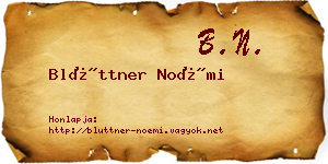 Blüttner Noémi névjegykártya